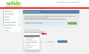 CategoryA_Application_Employment_Information_Primary_Area_of_Practice
