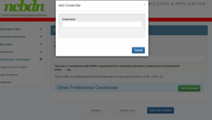 CategoryA_Application_Examination_Information_Add_Credential