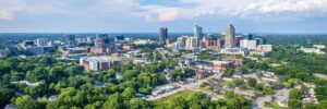 Skyline photo of Raleigh, North Carolina.